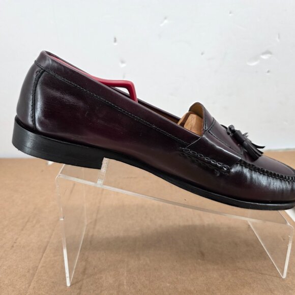 Cole Haan Men's Burgundy Leather Pinch Tassel Loafer Slip-On Shoe Size 12D 03507 - Picture 6 of 9